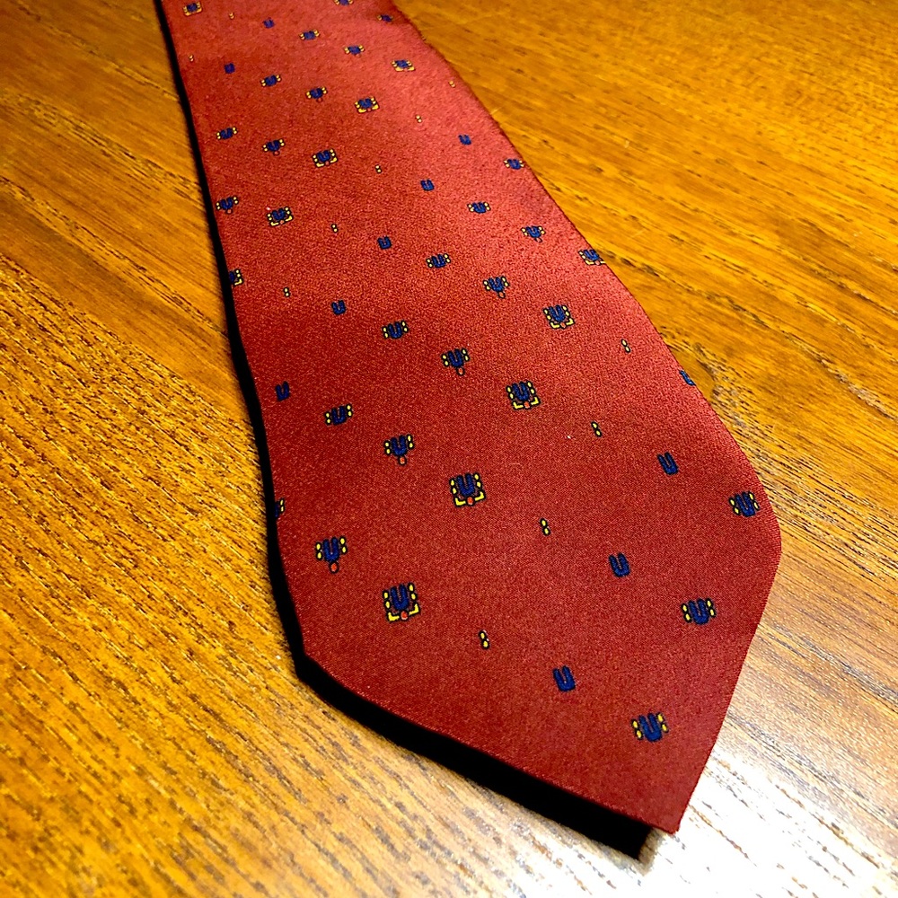 Lagerfeld necktie Red Made in Italy Silk